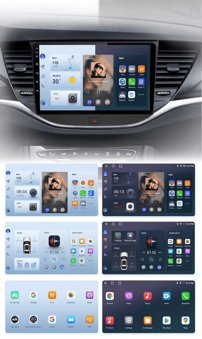 Radio Android dla Opel Astra K 2015 - 2019, 6GB, 128GB, CarPlay, Auto