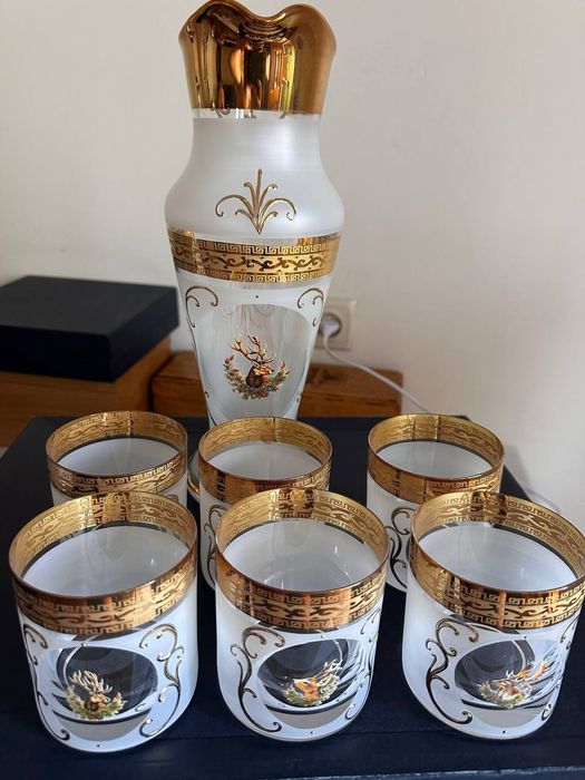 Подарунковий набір чарок Gift Hunter с графином 6 рюмок,