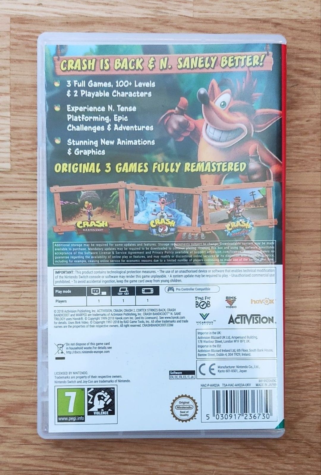 Nintendo Switch * Crash Bandicoot N Sane Trilogy