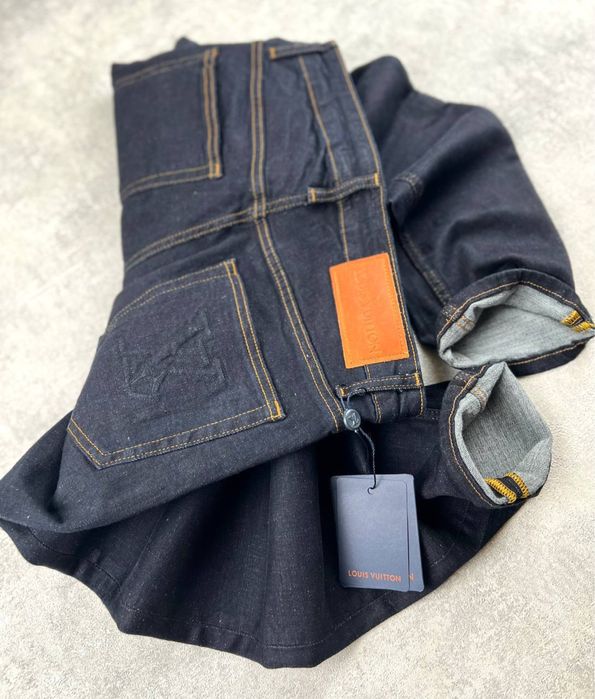 Джинси Louis Vuitton чоловічі темно-сині, джинси луї віттон чоловічі