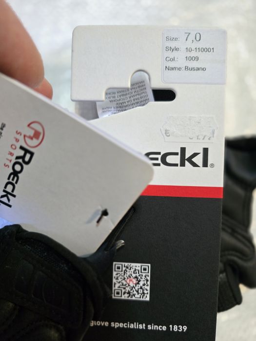 Рукавички Roeckl Busano, білі/чорні