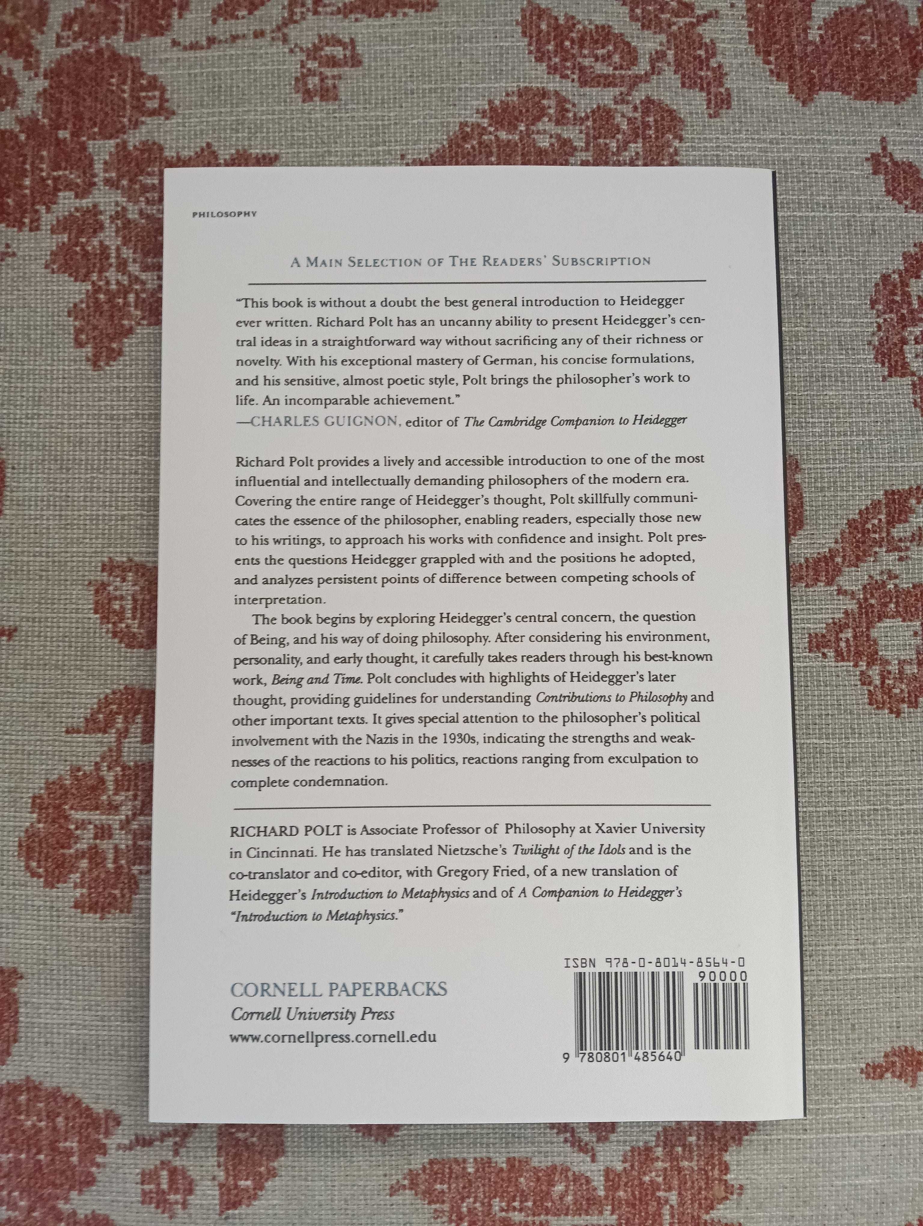Livro "Heidegger: An Introduction"