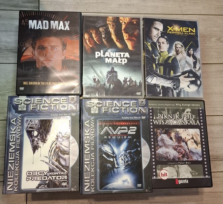 6 płyt DVD Alien vs Predator Mad Max Planeta małp nowa w folii