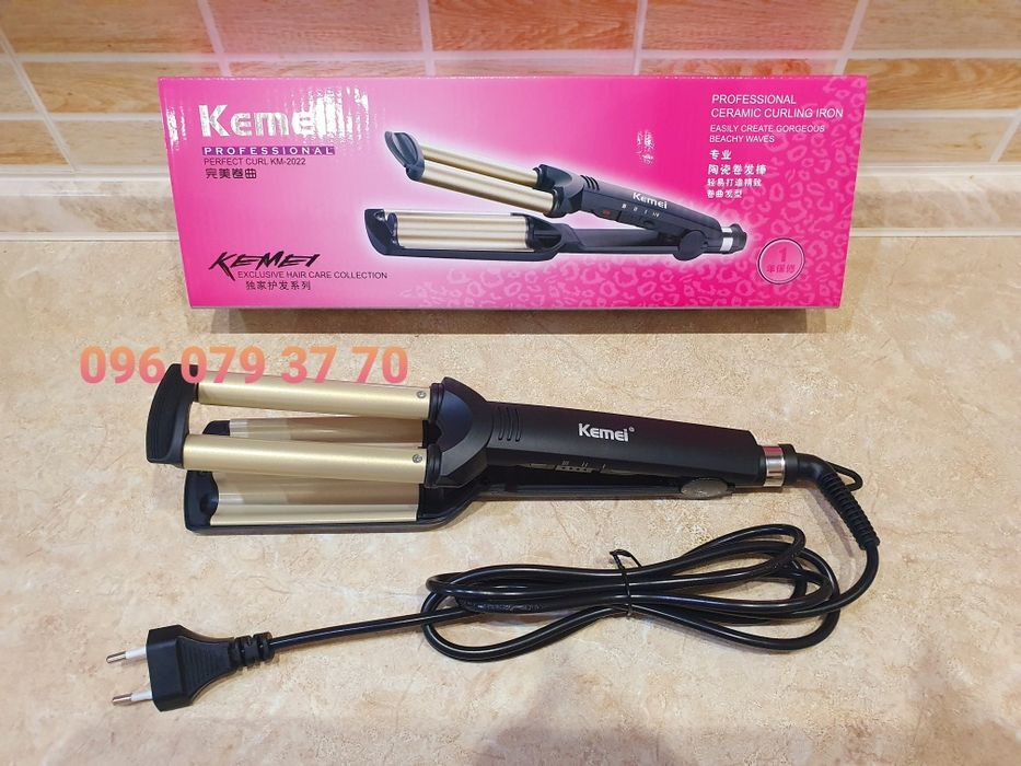 Тройная плойка волна Kemei KM-2022