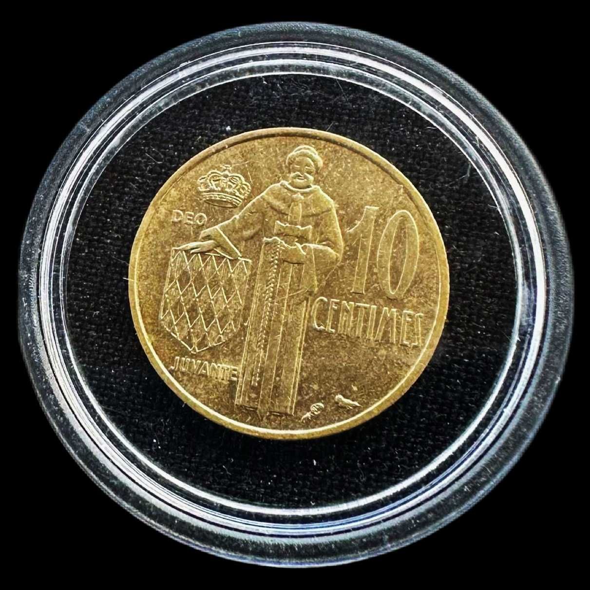 Moeda de 10 Centimes - 1974 - Mónaco - Rainier III