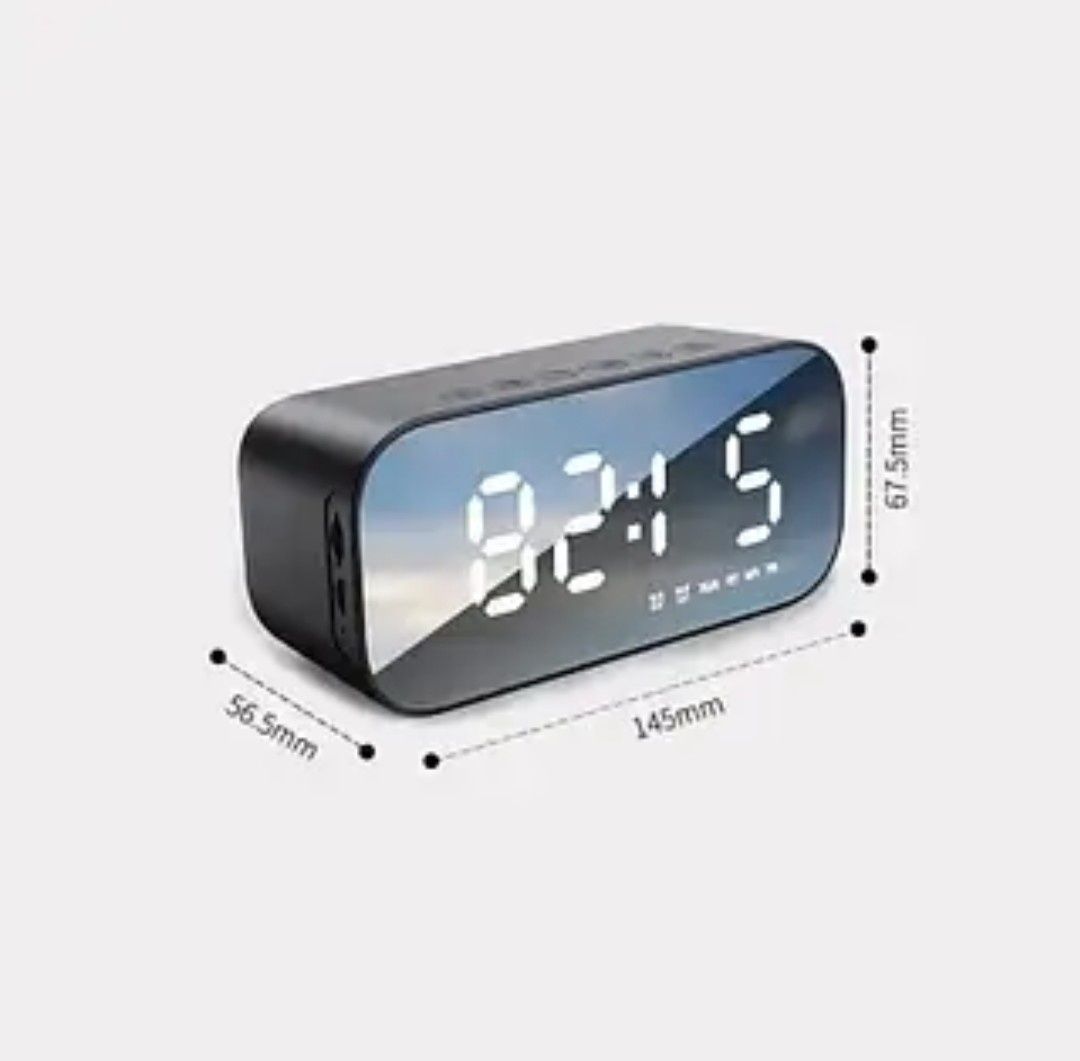 Настільний годинник, портативна колонка AFK BT518 Bluetooth, з будильн