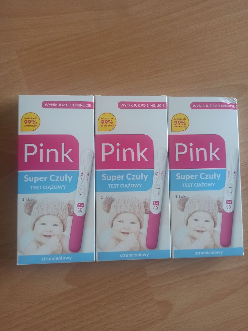 3 super czułe testy ciążowe pink