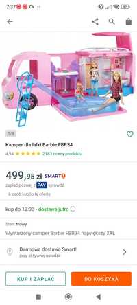 Kamper dla lalek Barbie