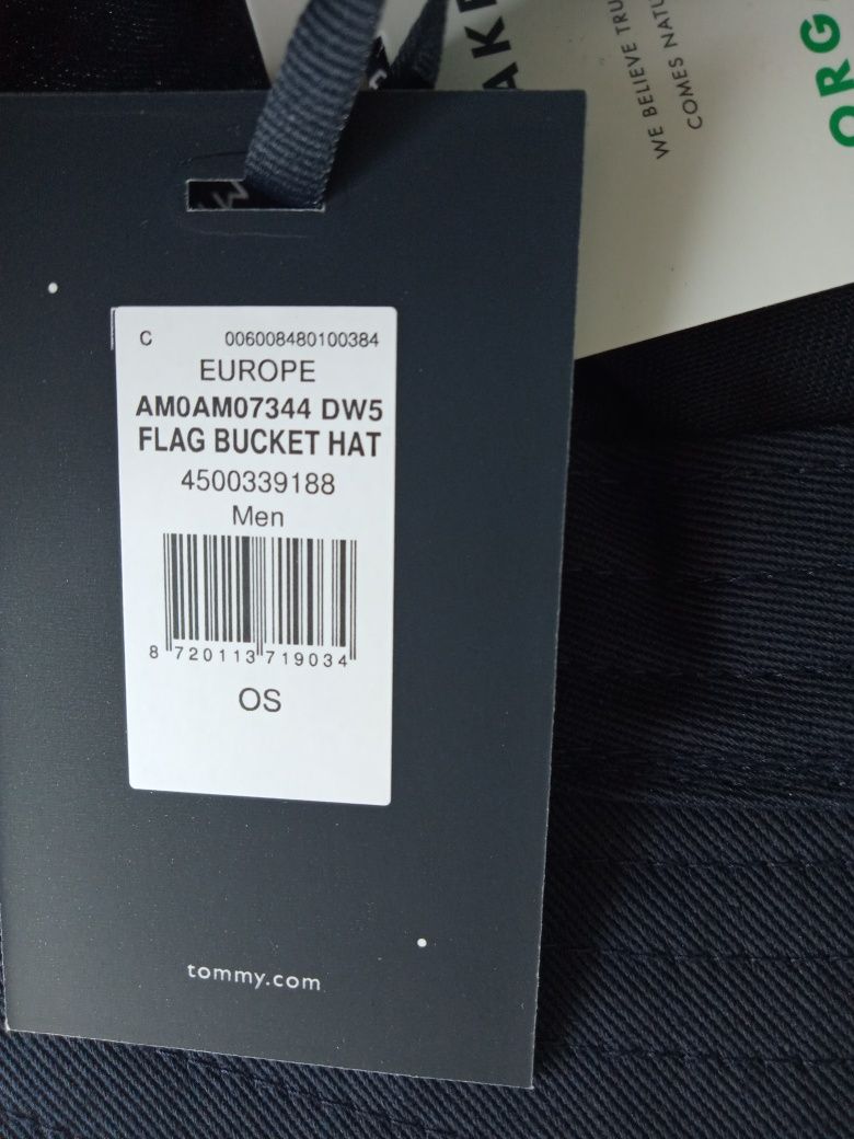 Nowy oryginalny kapelusz bucket hat Tommy Hilfiger granatowy