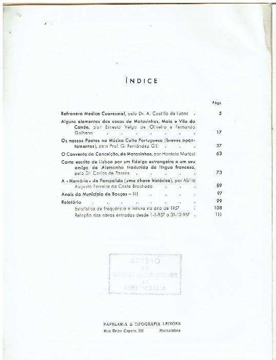 4013 - Monografias - Livros sobre Matosinhos 4 _ Boletim de Matosinhos