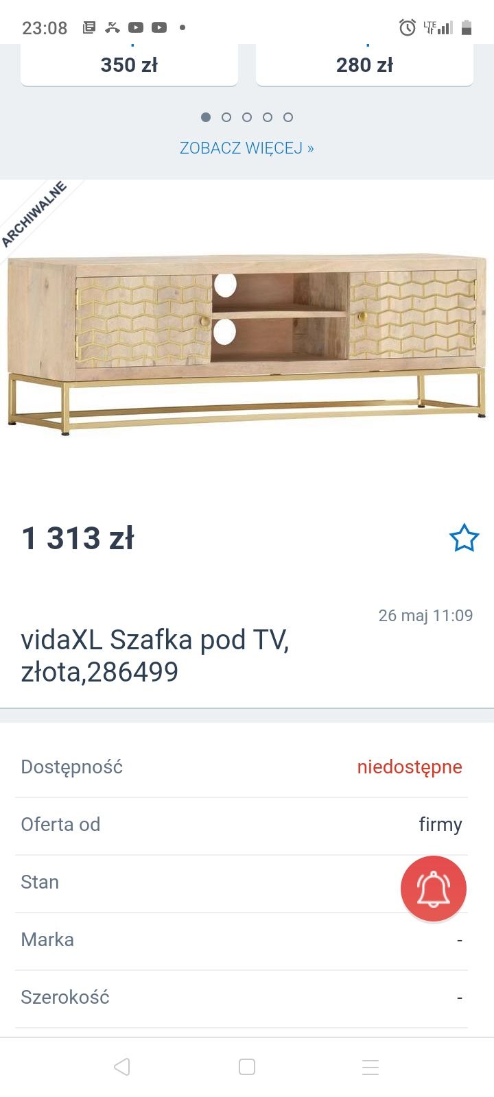 Szafka RTV pod tv Nowa!