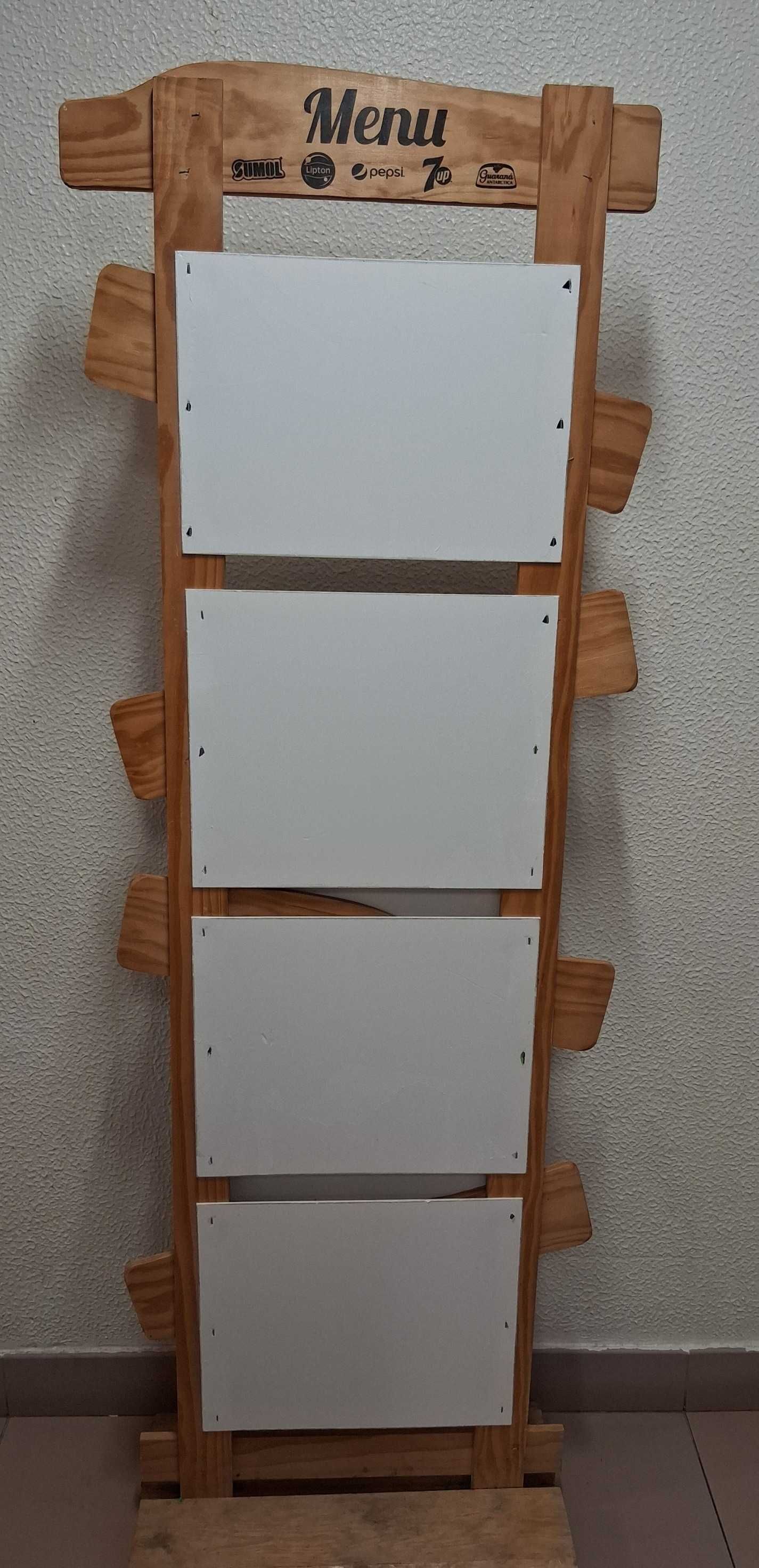 Suporte/Porta Menus Vertical de Chão - SALDOS
