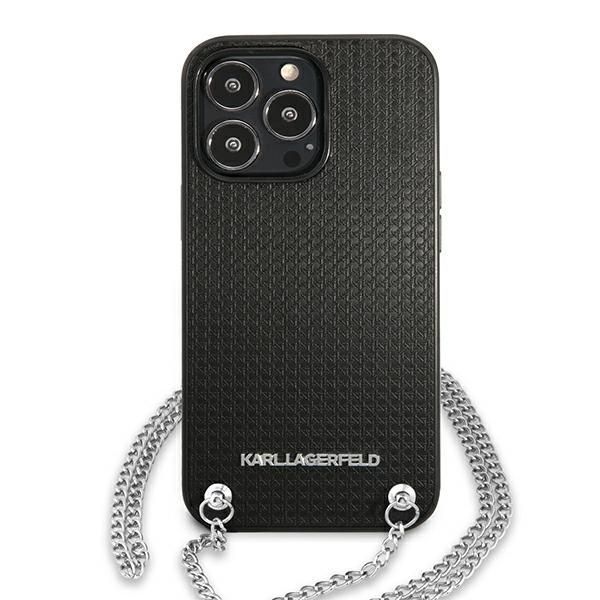 Etui Karl Lagerfeld Leather Textured and Chain dla iPhone 13 Pro Max