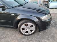 PRAWY BŁOTNIK przedni Audi A3 8P czarny LZ9W od 2003 do 2008r