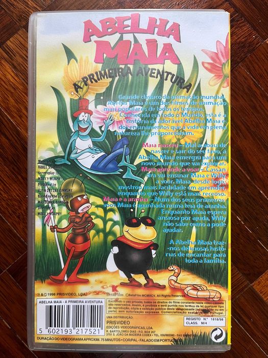 VHS Abelha Maia (Endō e Saitō, 1975) DUB PT-PT