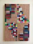 Quadro Abstrato em Pele e Cortiça