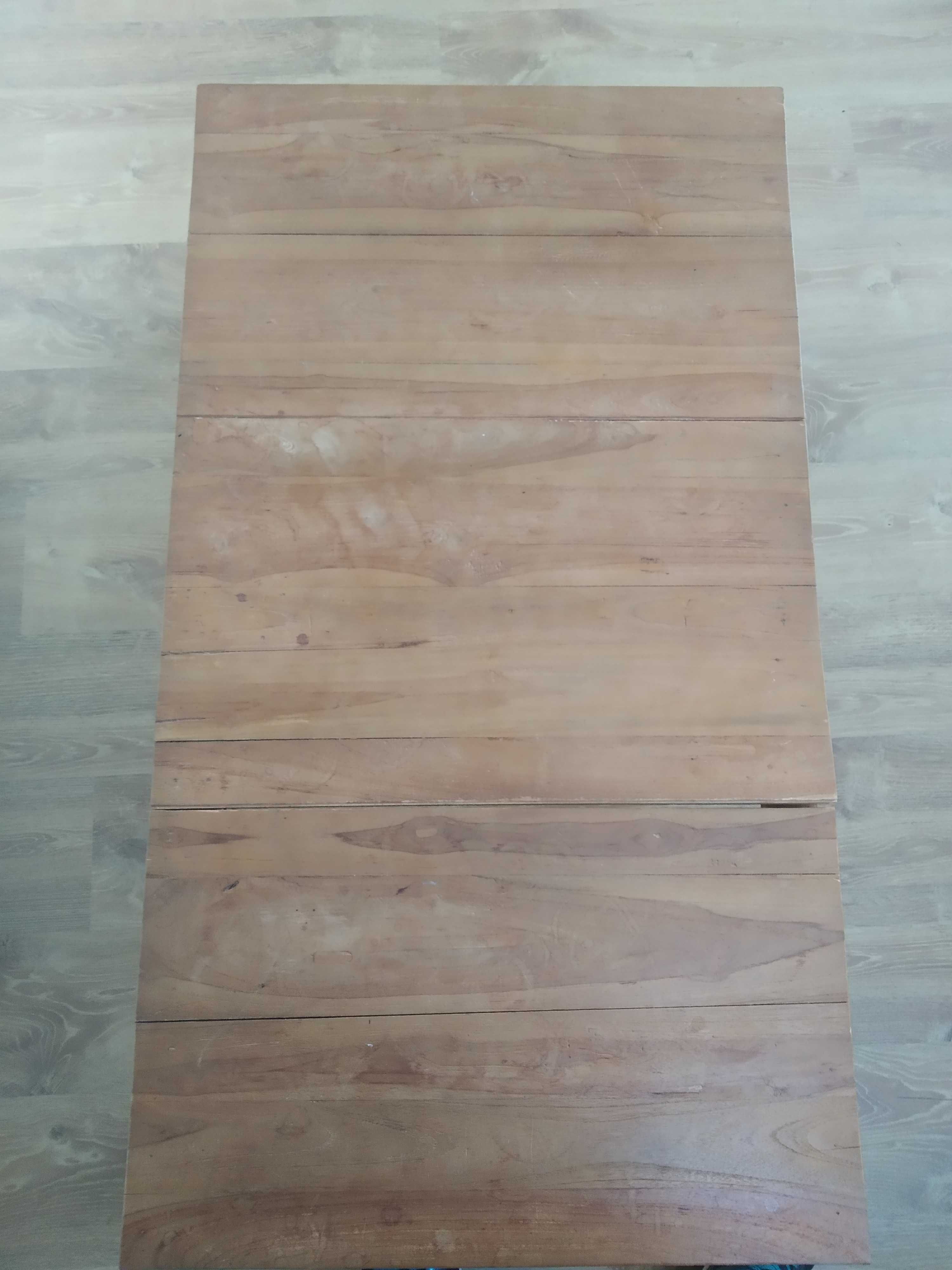 Stolik kawowy z litego drewna tekowego, vidaXL, 110x60x40 cm Vintage