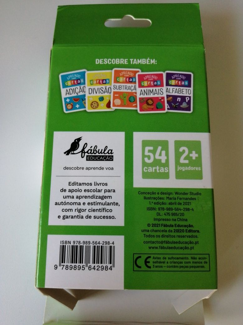 Cartas Aprendo com cartas Multiplicação 7-9 anos