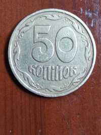 Монета(брак) України 50-коп