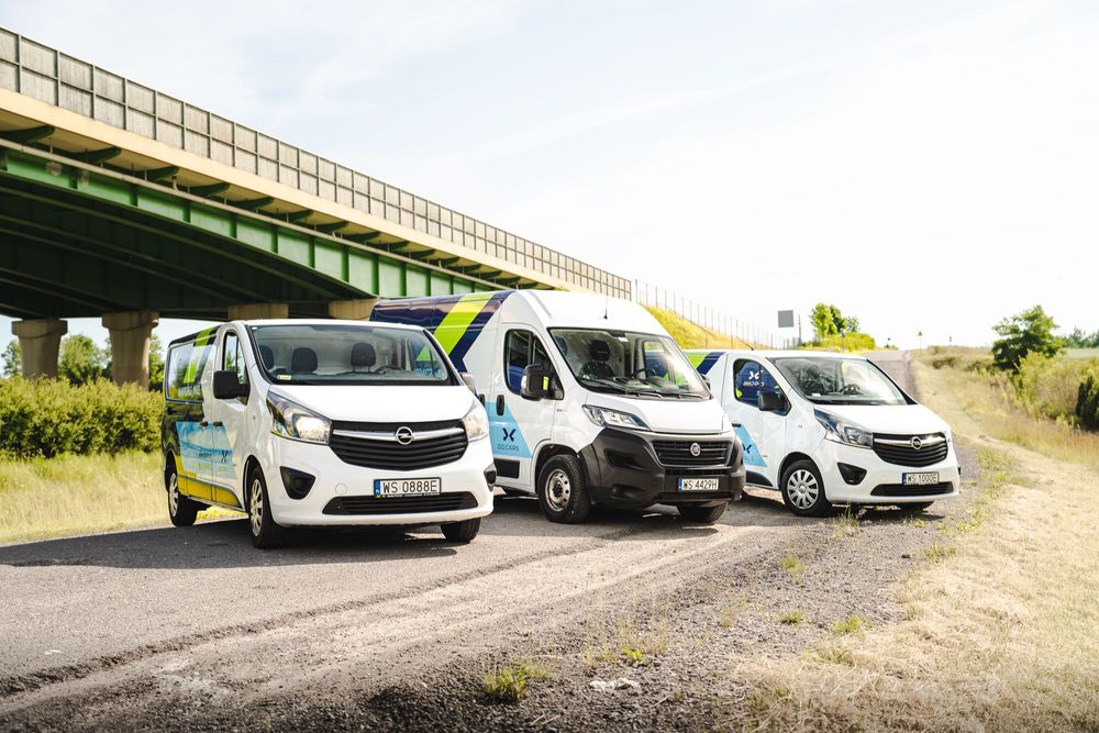 Wypożyczalnia samochodów dostawczych, wynajem busów, 9-osobowy DG Cars