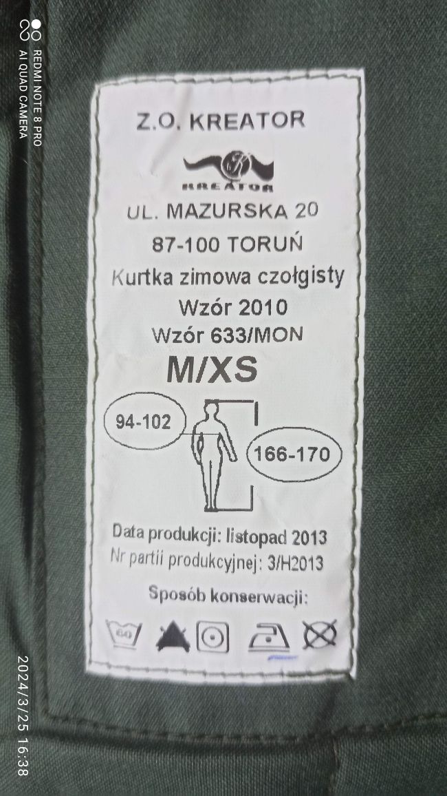 Kurtka czołgisty