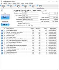 dysk twardy Toshiba 1TB 2,5" sprawny i inne dyski w opisie