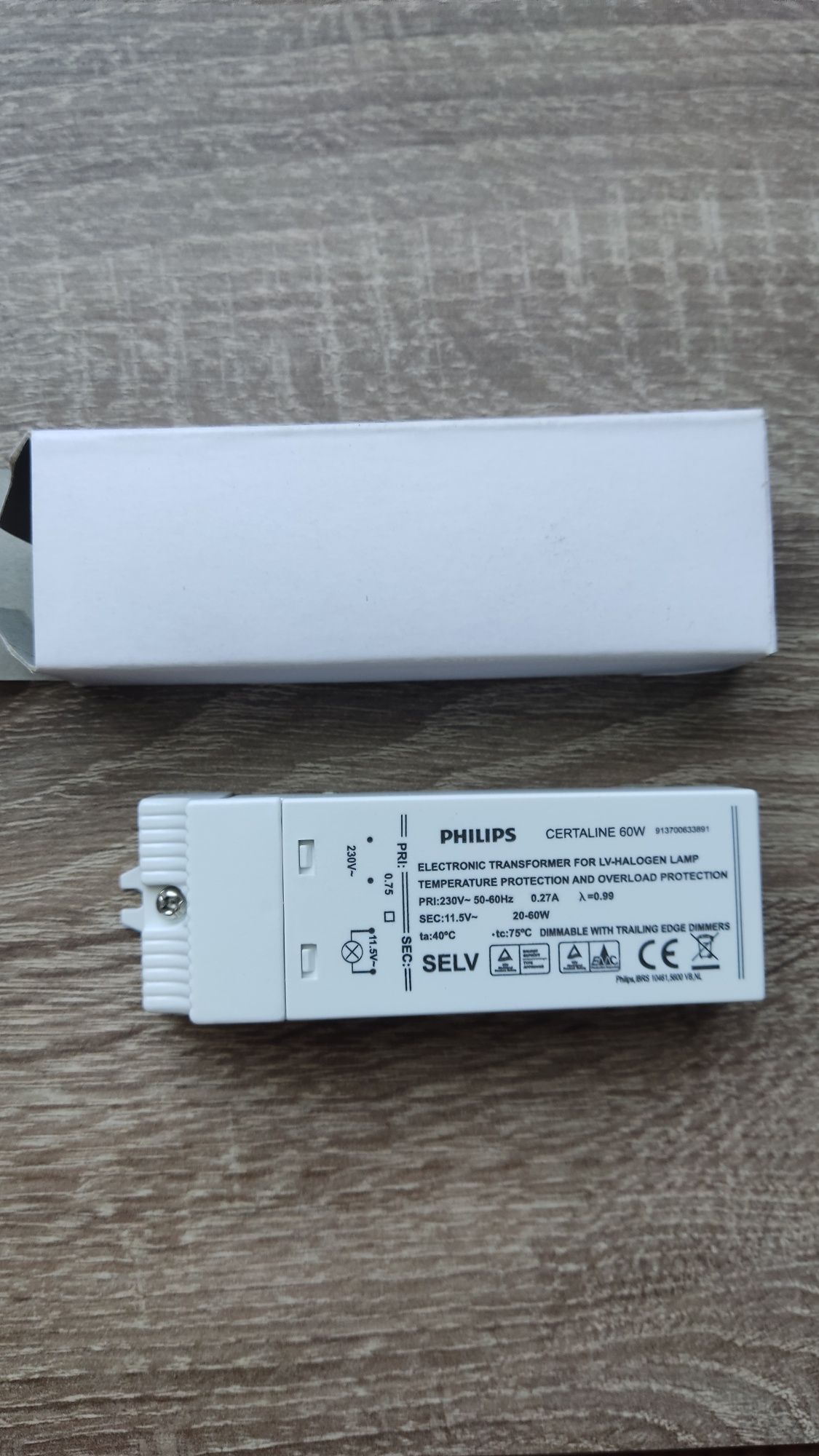 Трансформатор для галогенних ламп PHILIPS CERTALINE 60W 230/12V