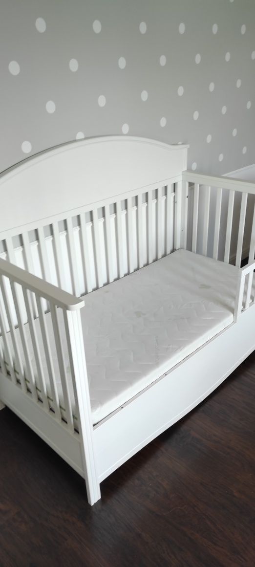 Bellamy Good Night elegant white łóżeczko dziecięce 70x140 + Materac