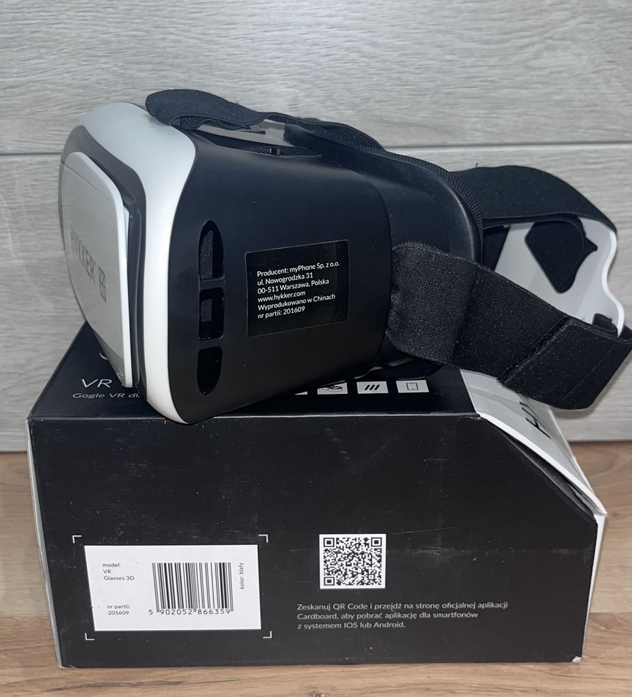 Okulary 3D HYKKER VR białe