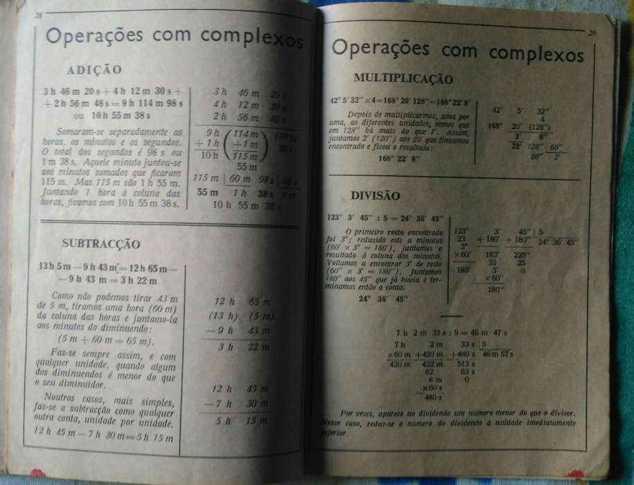 Tabuada, Noções de aritmética e Sistema métrico