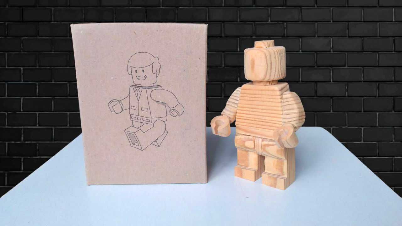 Деревянная минифигурка Lego (Лего), большой размер, масштаб 3:1
