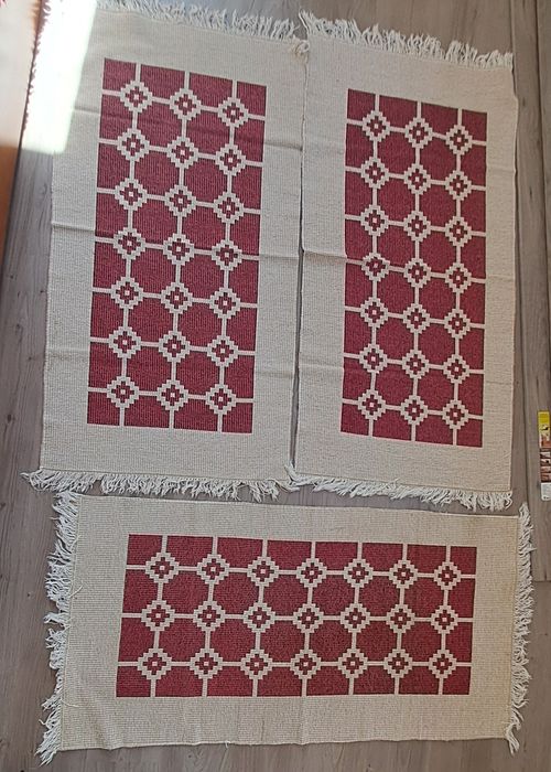 Set 3 tapetes double face 67x130cm