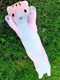 Pluszowy kot maskotka różowy nowy długi zabawka