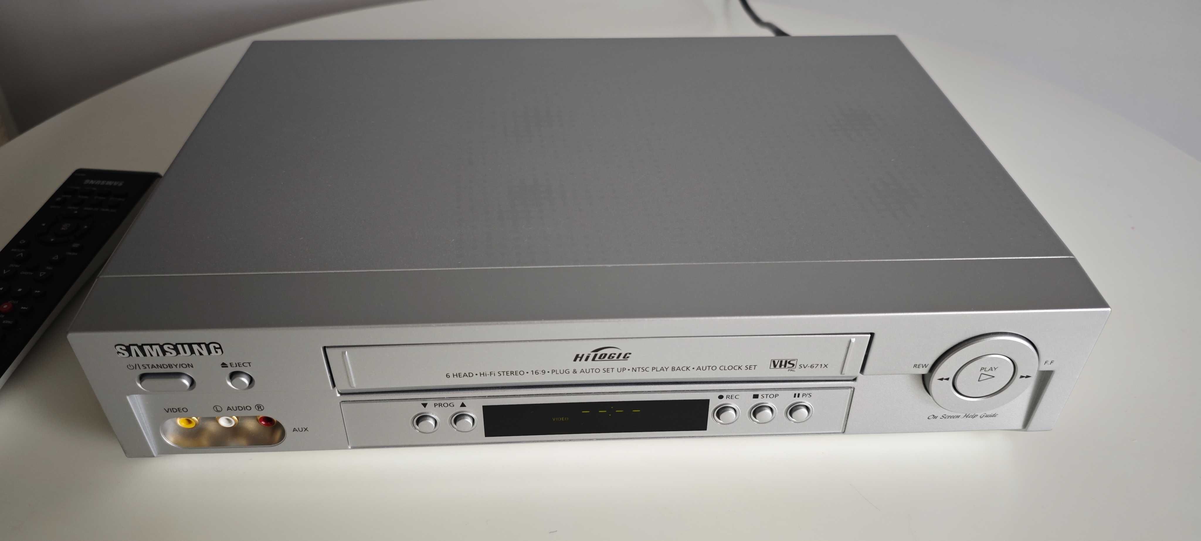 Magnetowid VHS 6 głowic HI-FI Stereo Samsung SV-671X pilot