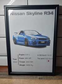 Продаю плакат "Nissan Skyline R34"