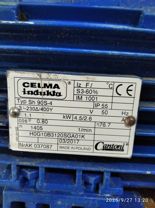 Silnik 3 fazowy celma 1,1kw