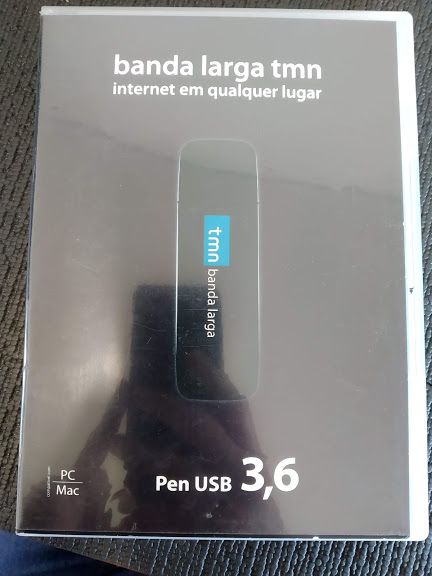 Pen USB Banda Larga MEO TMN router ZTE MF626 MicroSD 3.6 + cabo USB