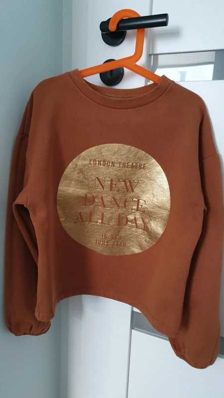 Ciepła bluza z metalizowanym zdobieniem, Zara. r .140