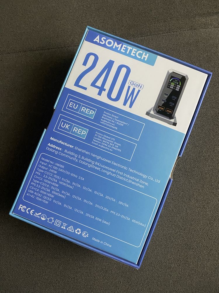 Зарядний пристрій ASOMETECH 240W (загальної потужності)