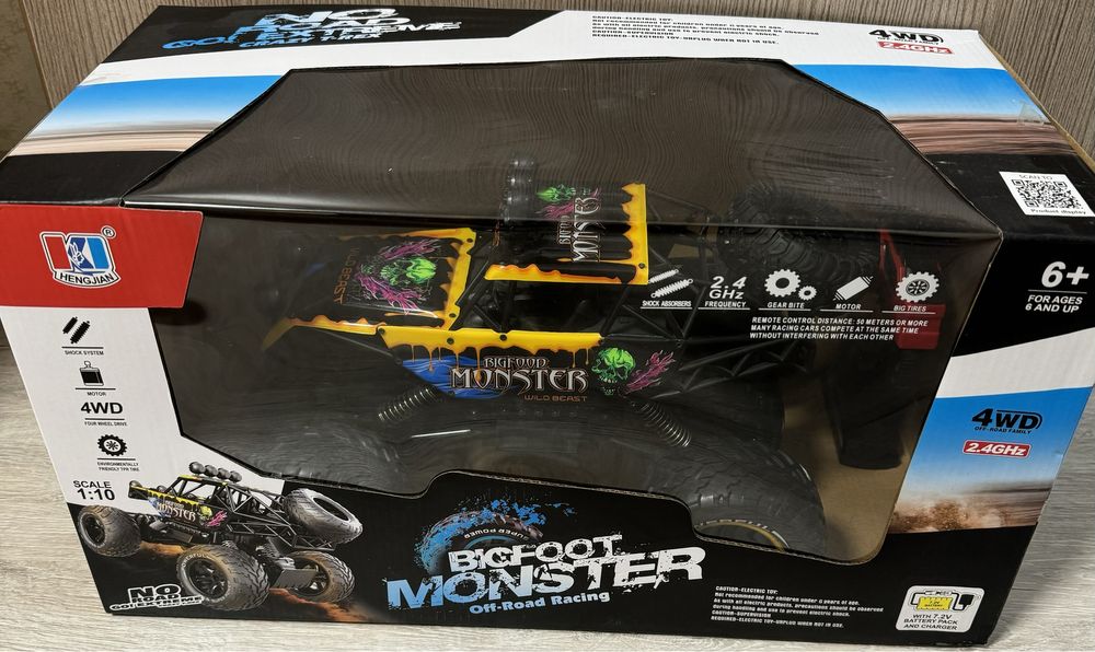 Джип Monster truck big 1:10 на пульті управління