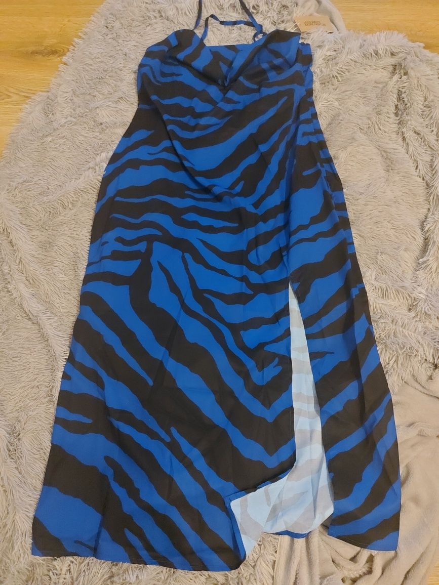 Sukienka damska midi zebra xl