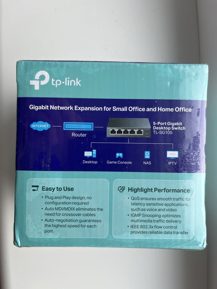 TP-link  TL-SG 105. 5 port Gigabit