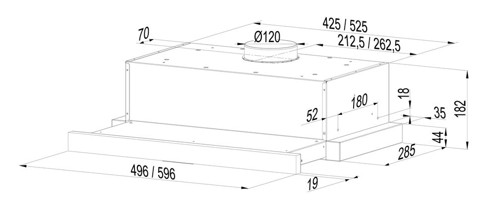 Okap kuchenny Gotze&Jensen nowy teleskopowy