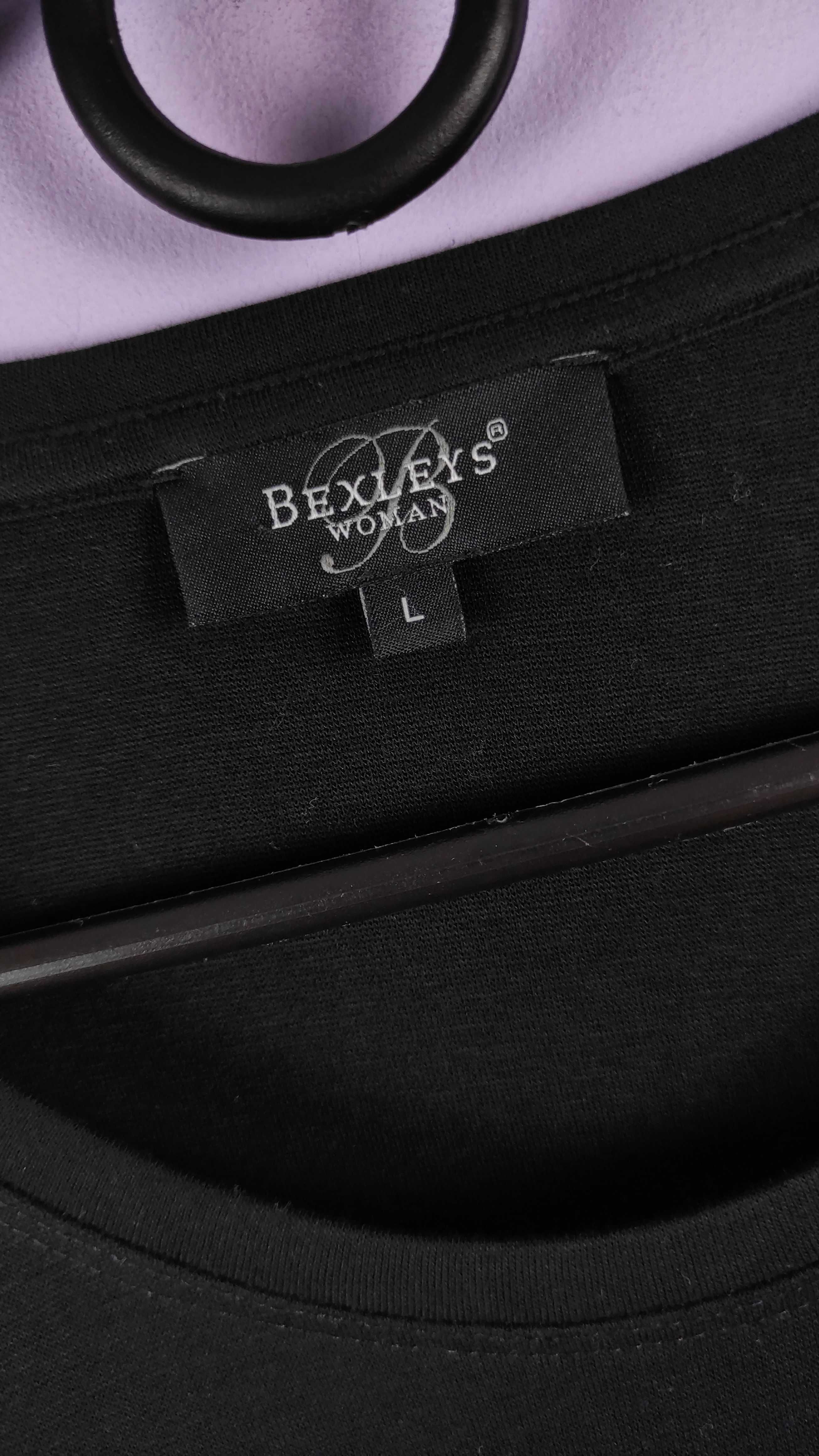 Bexleys bluzka czarna basic z aplikacją kryształki L