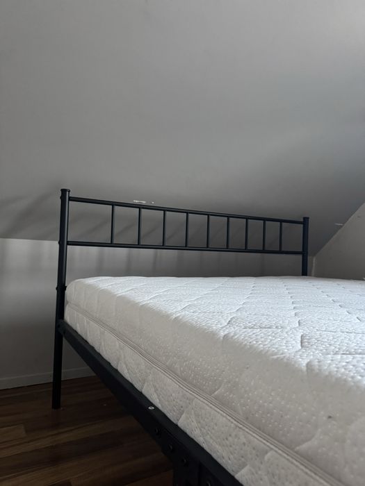 Łóżko metalowe czarne 160x200