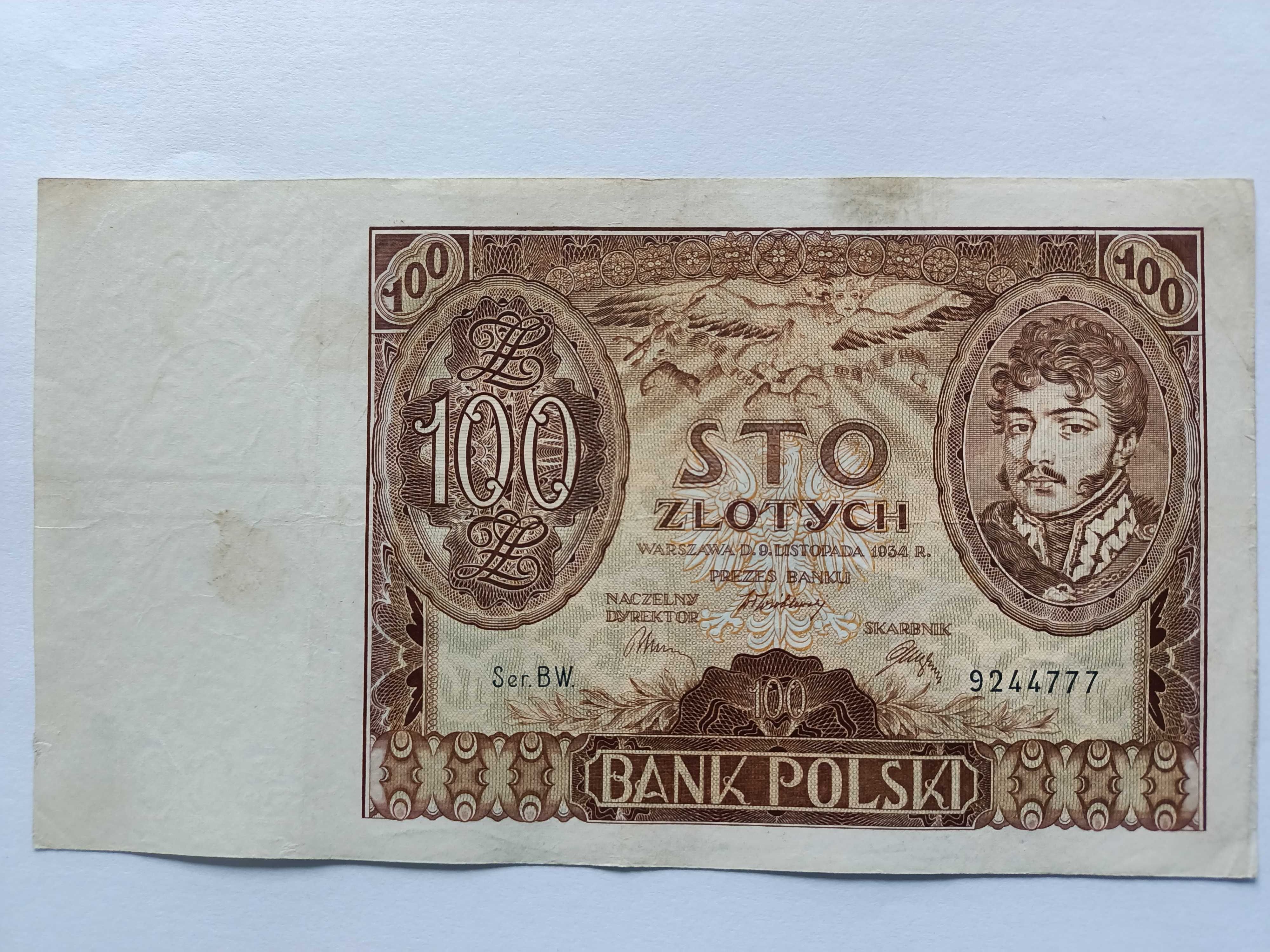 100 Złotych 1934 oryginał