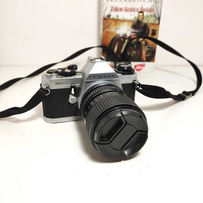 Udana Analogowa Lustrzanka PENTAX MG - lens Petri MC 35-70 mm 3,5-4,5