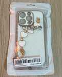 Stylowe Etui Ochronne do iPhone 14 PRO Plecki z zawieszkami w Serca