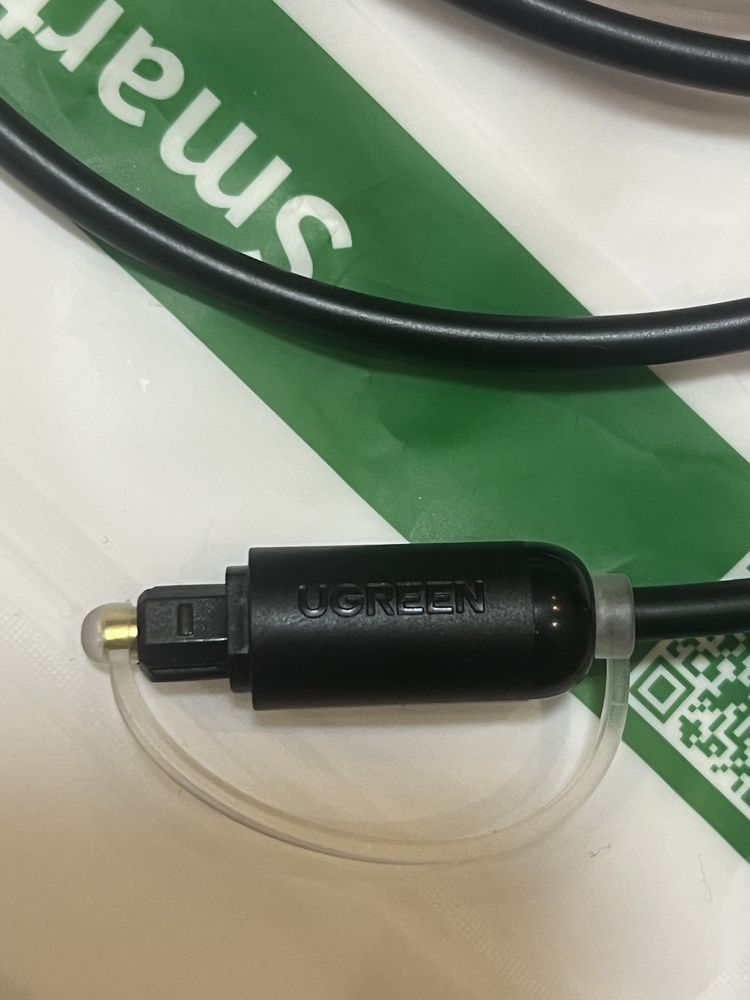 Ugreen toslink optical audio cabel 1,5m, оптический аудио кабель