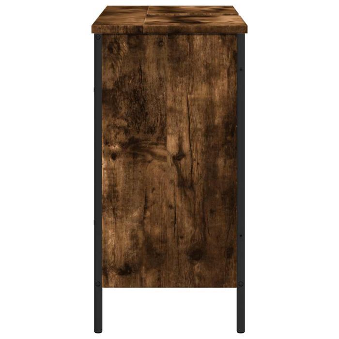 vidaXL Szafka pod umywalkę, przydymiony dąb, 80x30x60 cm